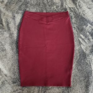 Maroon pencil skirt